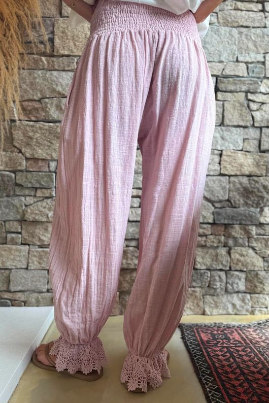 Sundaze Cheesecloth Vintage Crochet Bloomer Rose